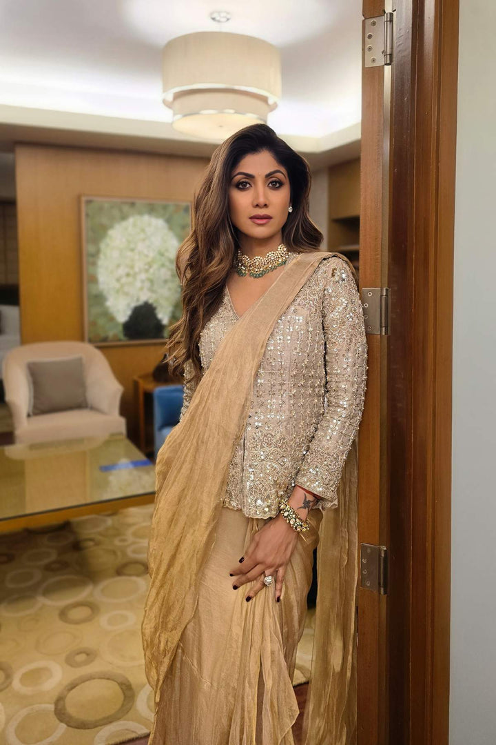 Shilpa Shetty In Miraaz Saree Set