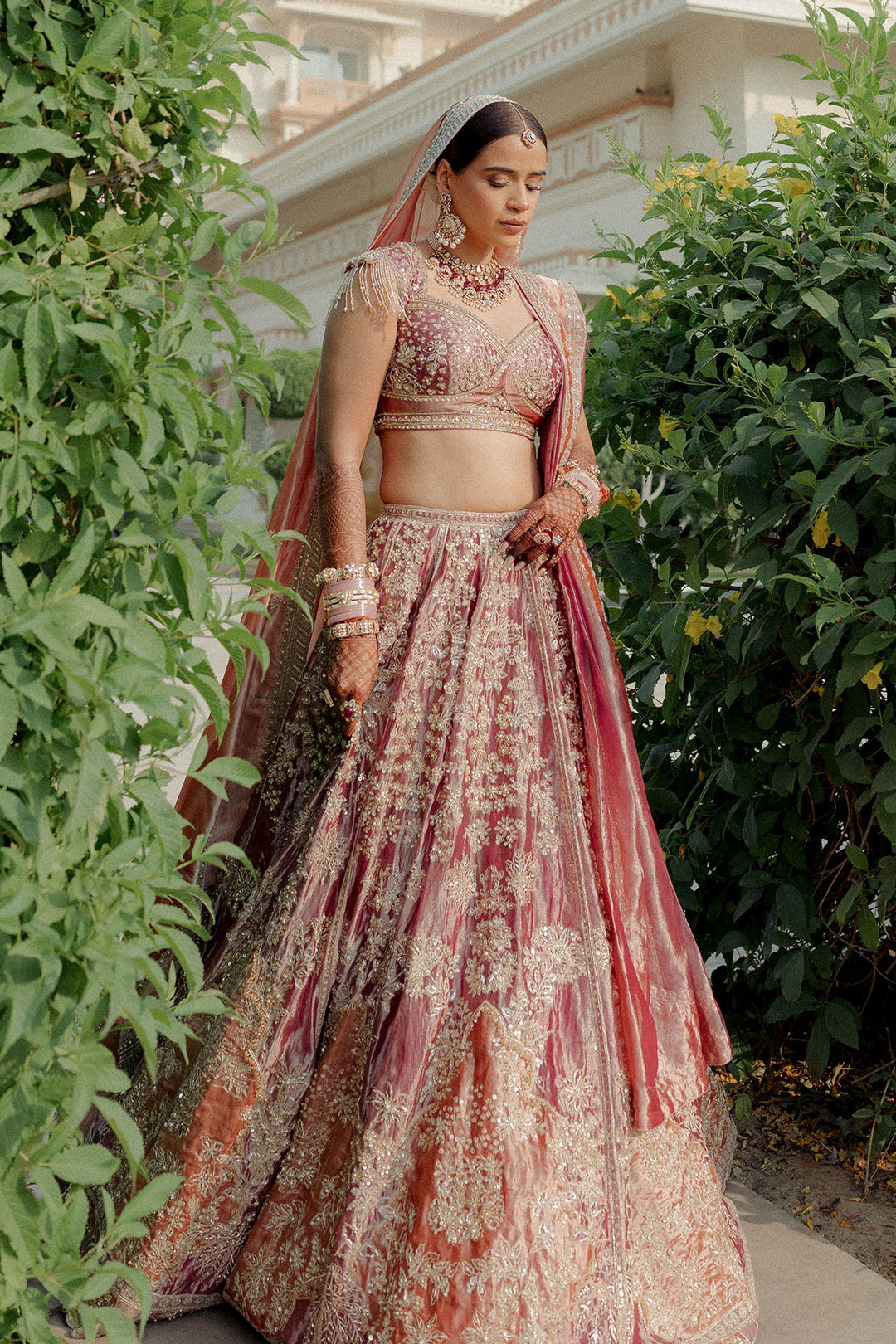 Riya Bhansali in Becoming Lehenga Set