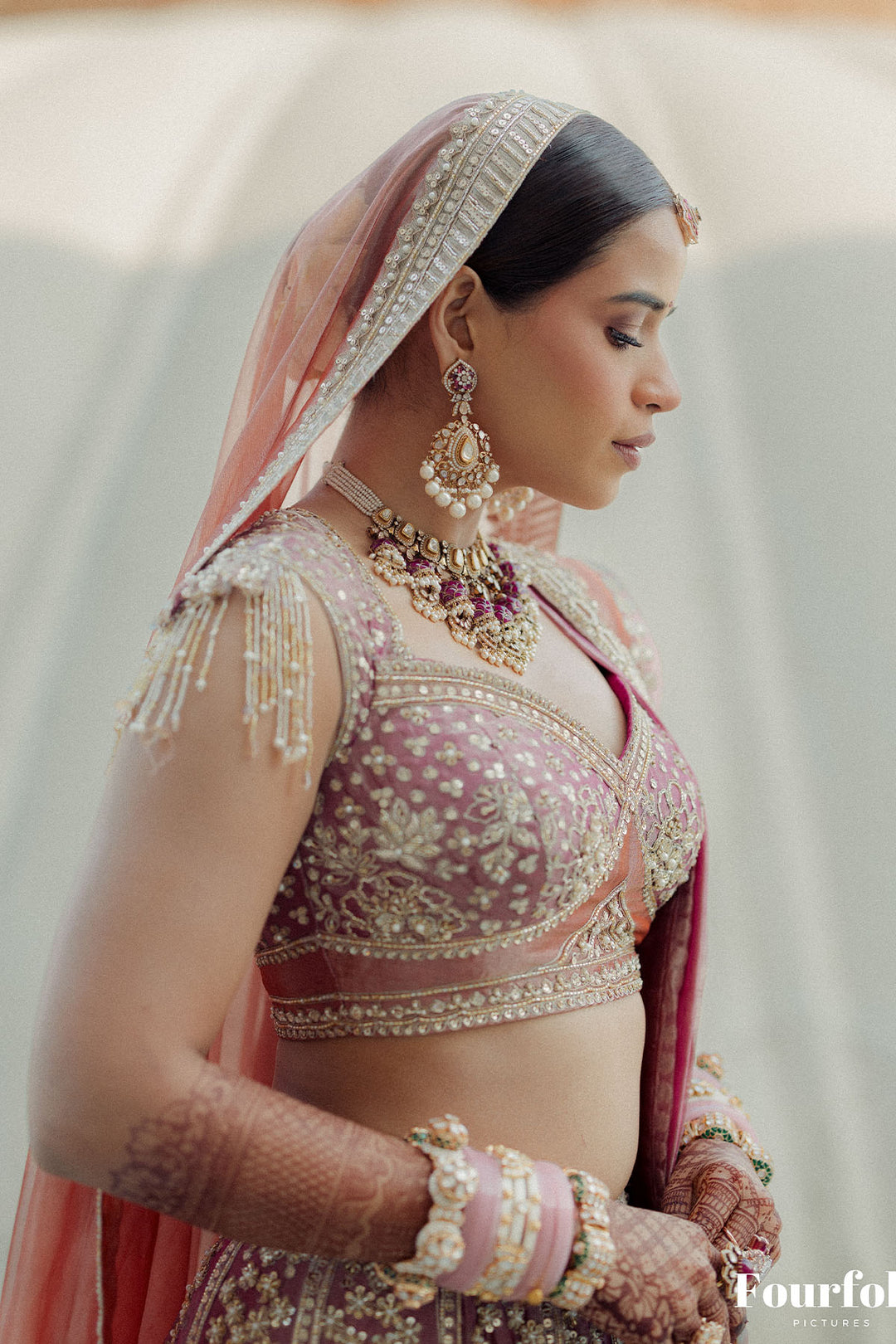 Riya Bhansali in Becoming Lehenga Set