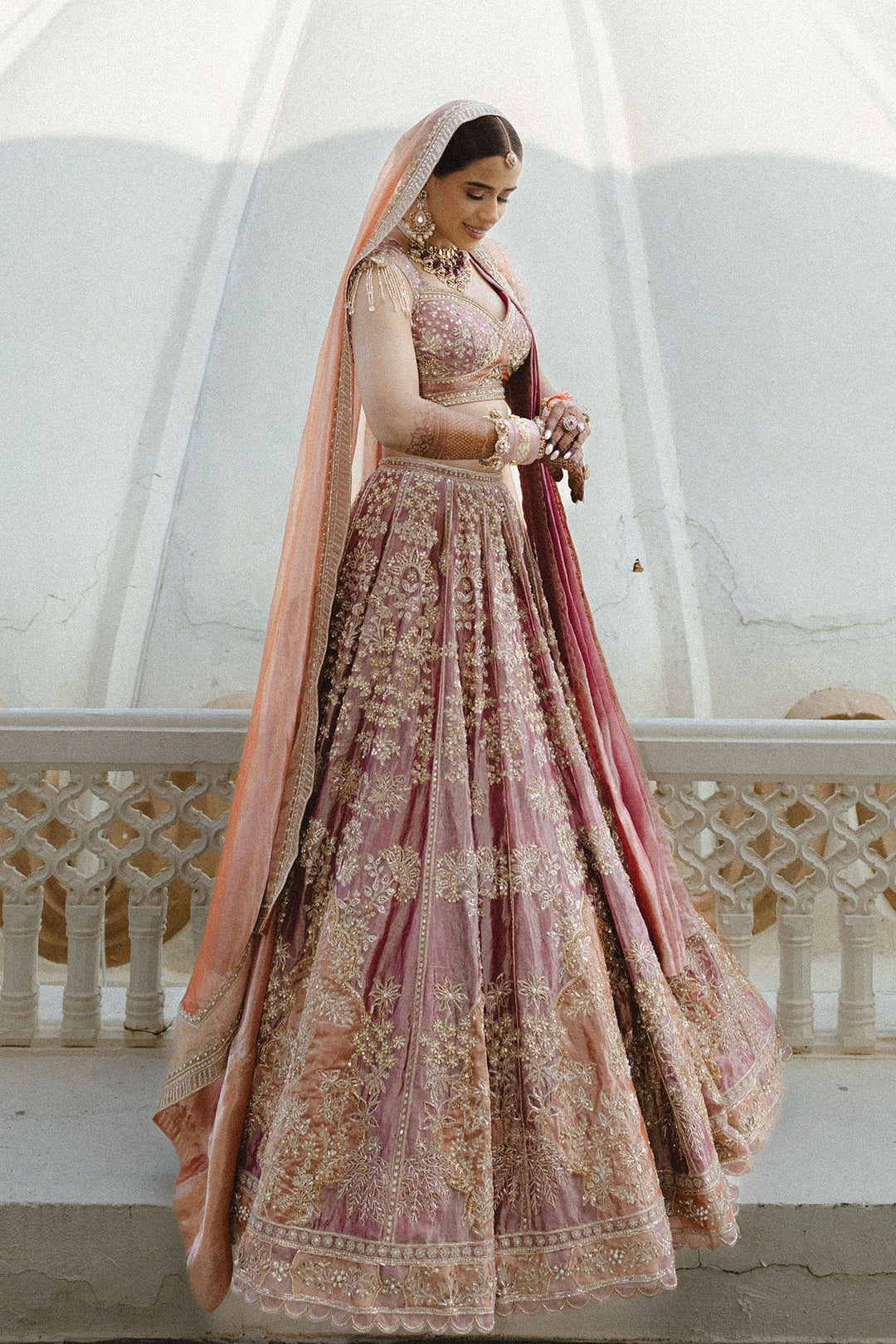 Riya Bhansali in Becoming Lehenga Set