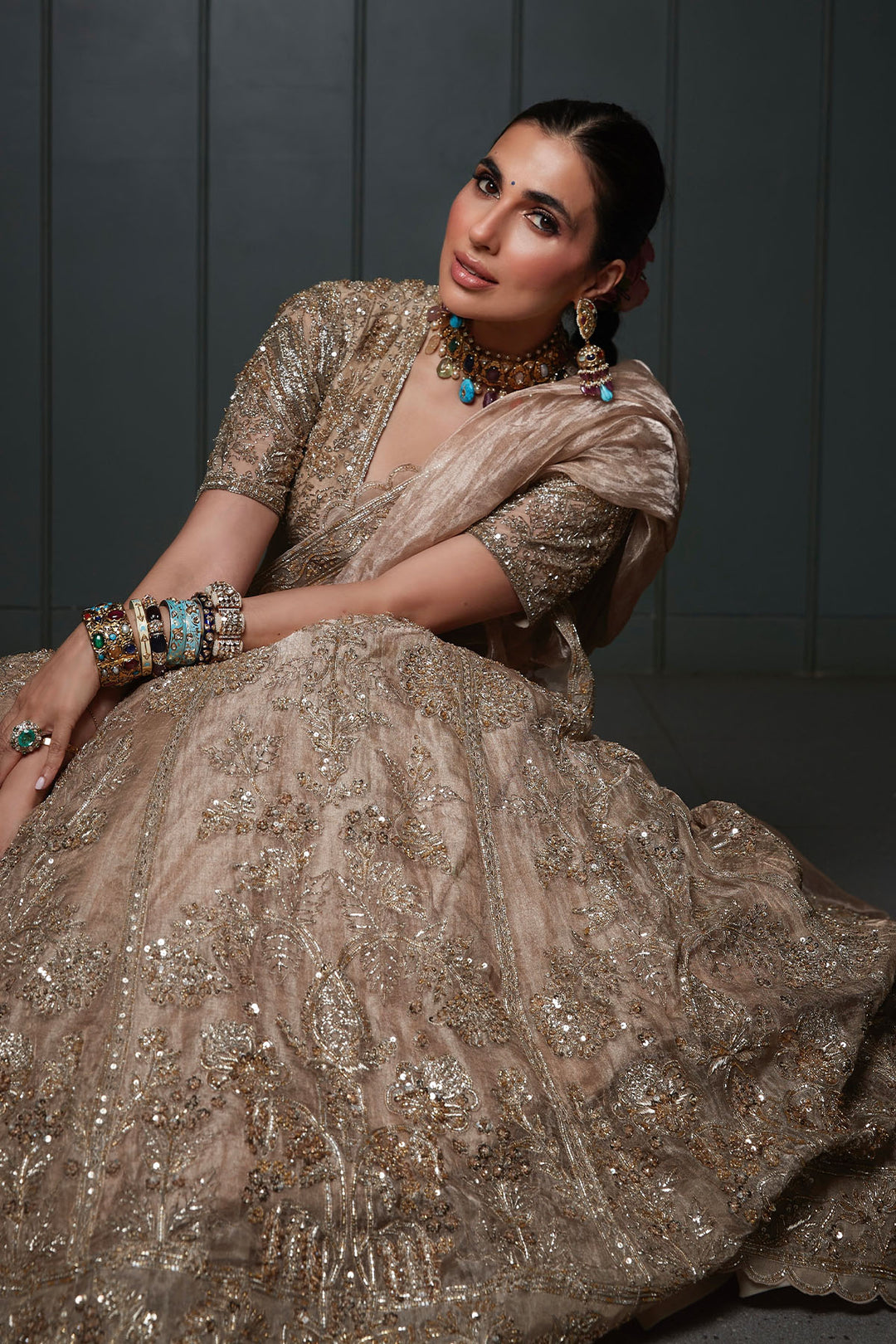 Prerna Goel in Swarn Lehenga Set