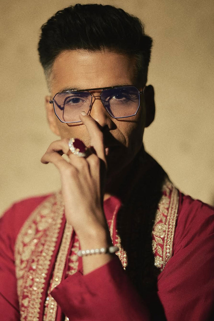 Karan Johar In Belong Kurta Shawl Set