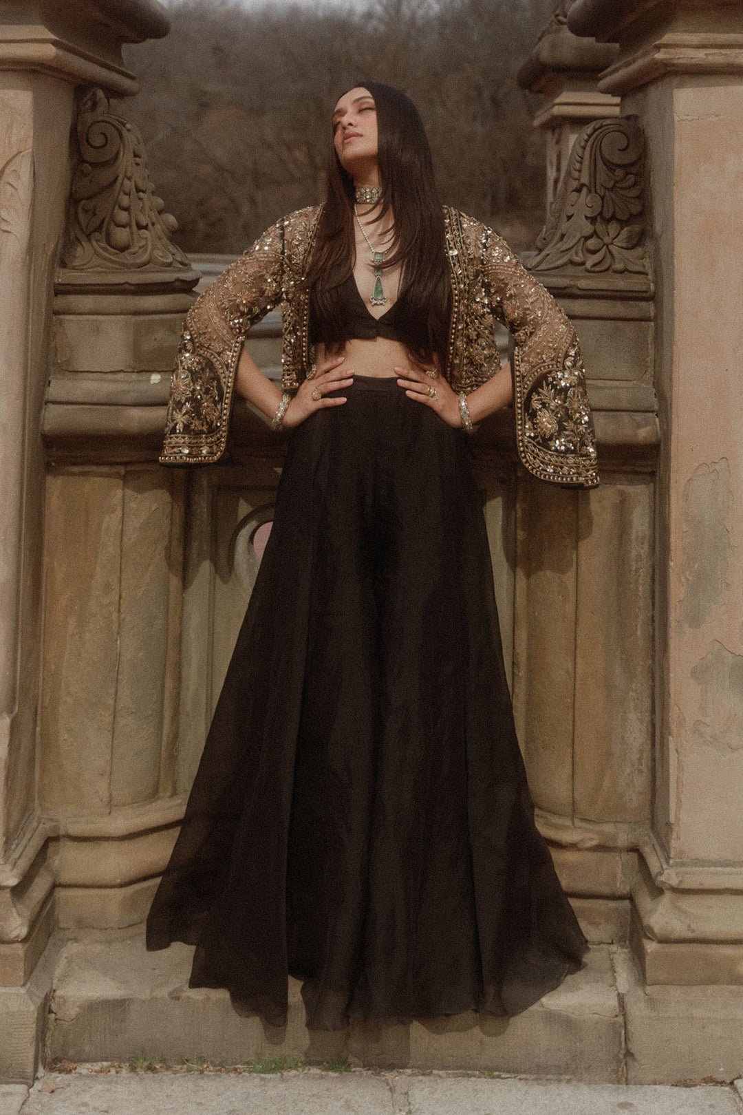 Jully Patel In FRONT ROW SHARARA JACKET SET