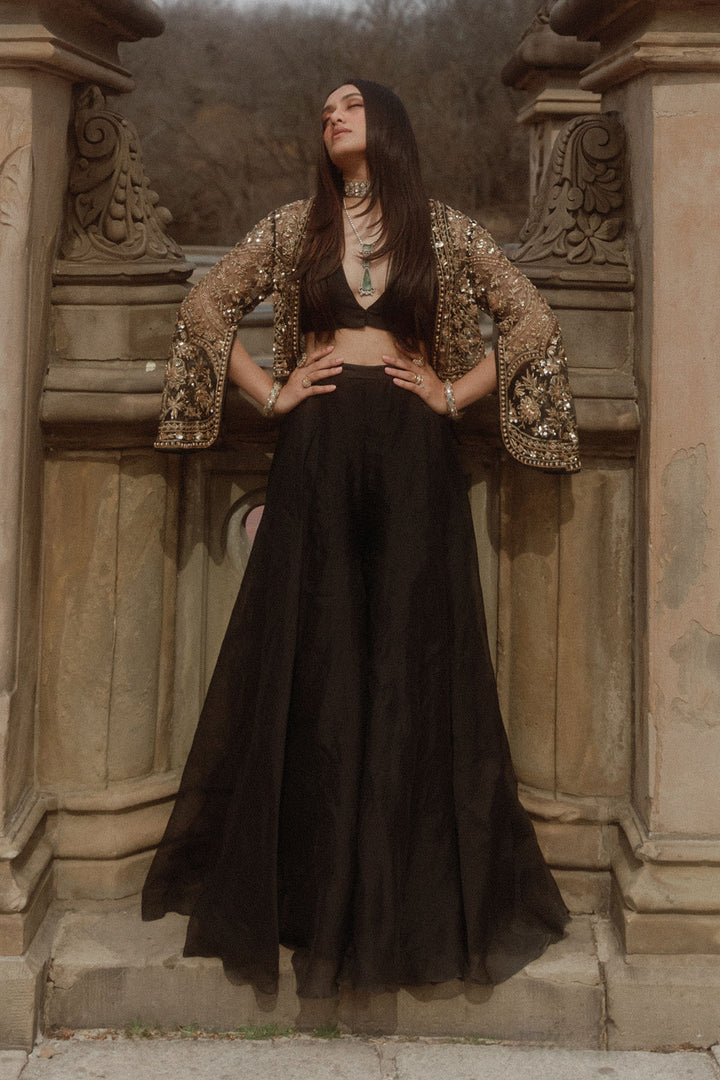 Jully Patel In FRONT ROW SHARARA JACKET SET