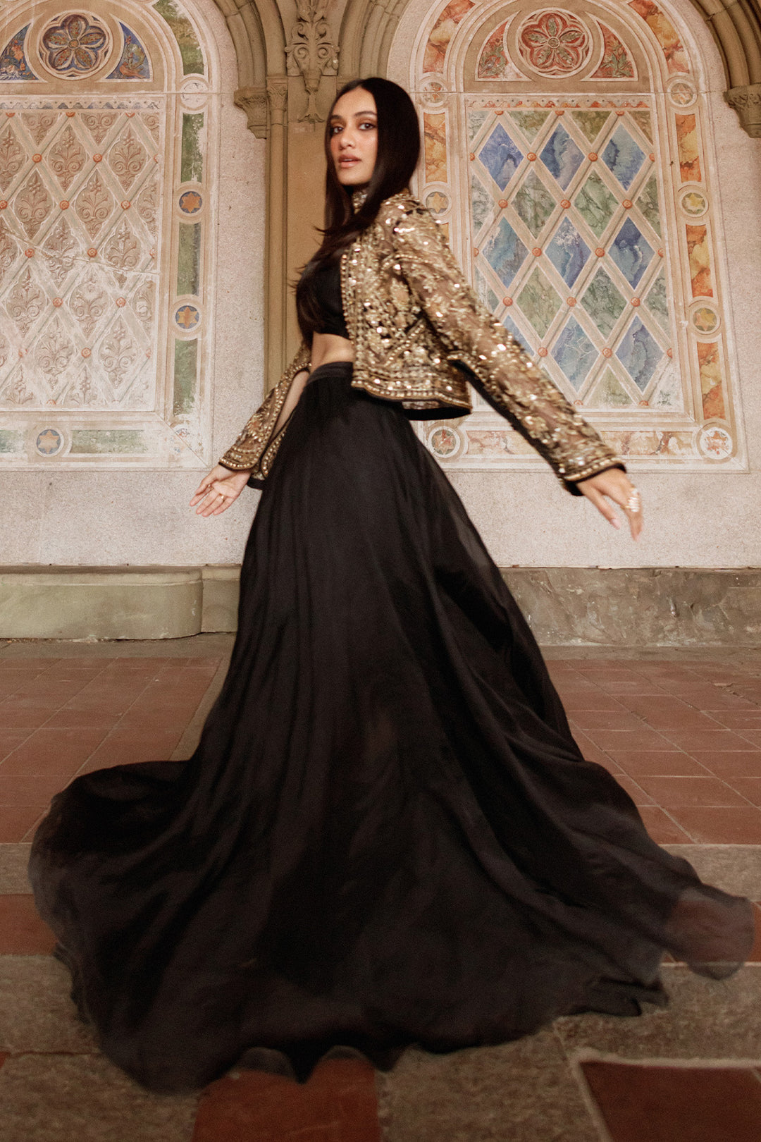 Jully Patel In FRONT ROW SHARARA JACKET SET