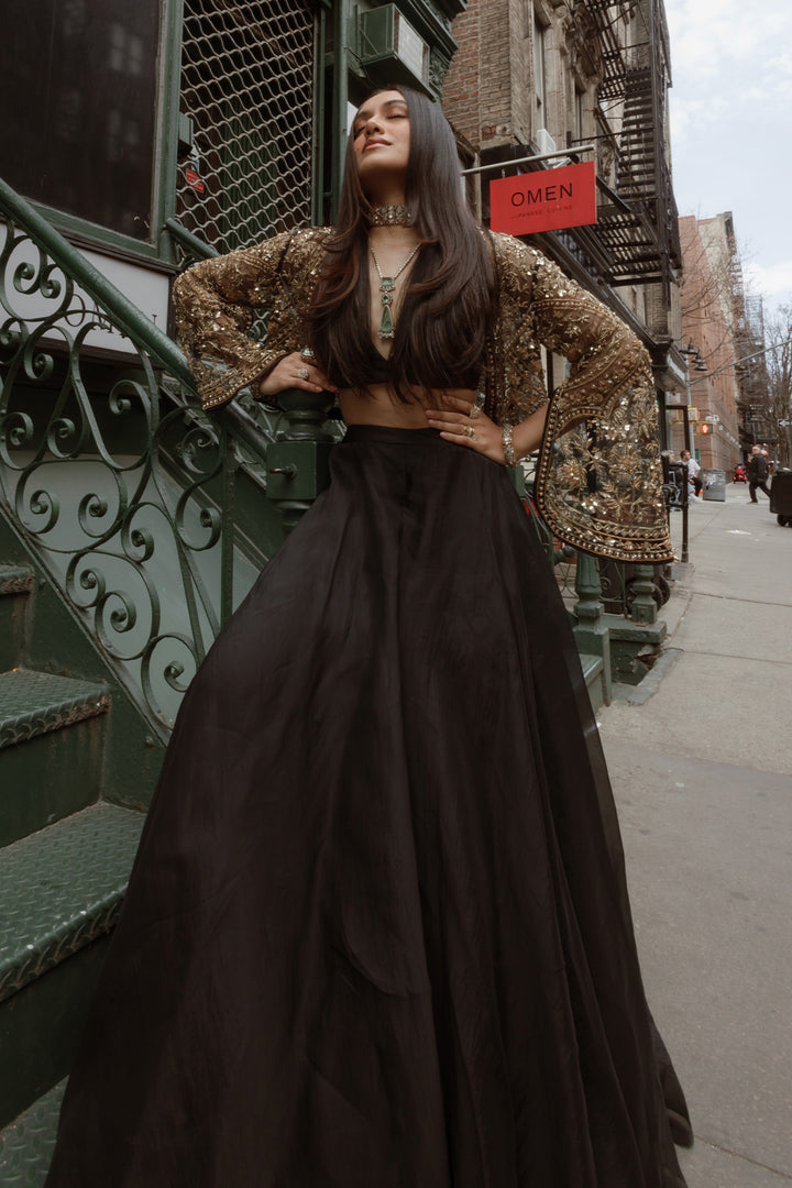 Jully Patel In FRONT ROW SHARARA JACKET SET