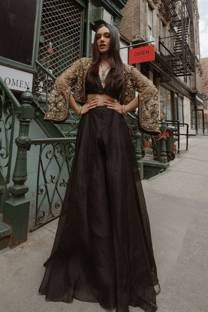 Jully Patel In FRONT ROW SHARARA JACKET SET