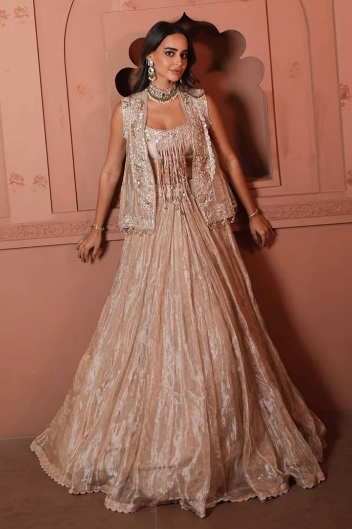 Arushi'S Mehra In Sunehri Lehenga Set-RTS