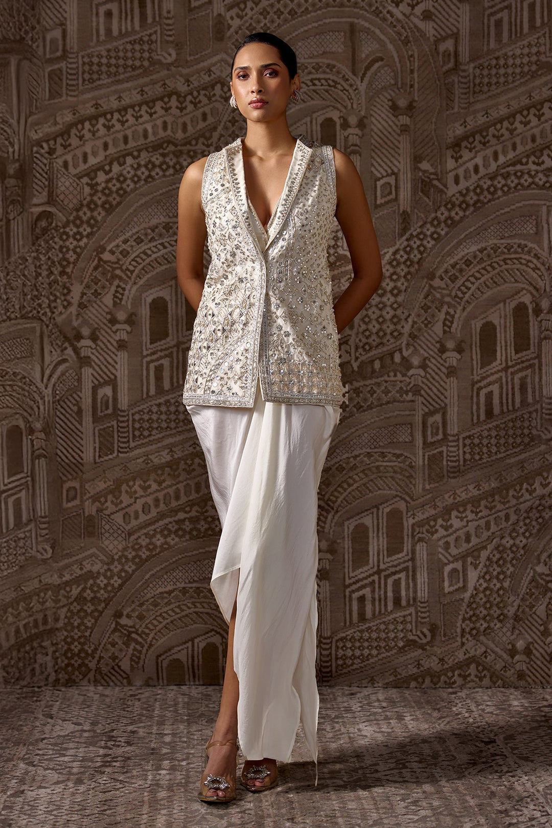 The Vestige Jacket Skirt Set-RTS