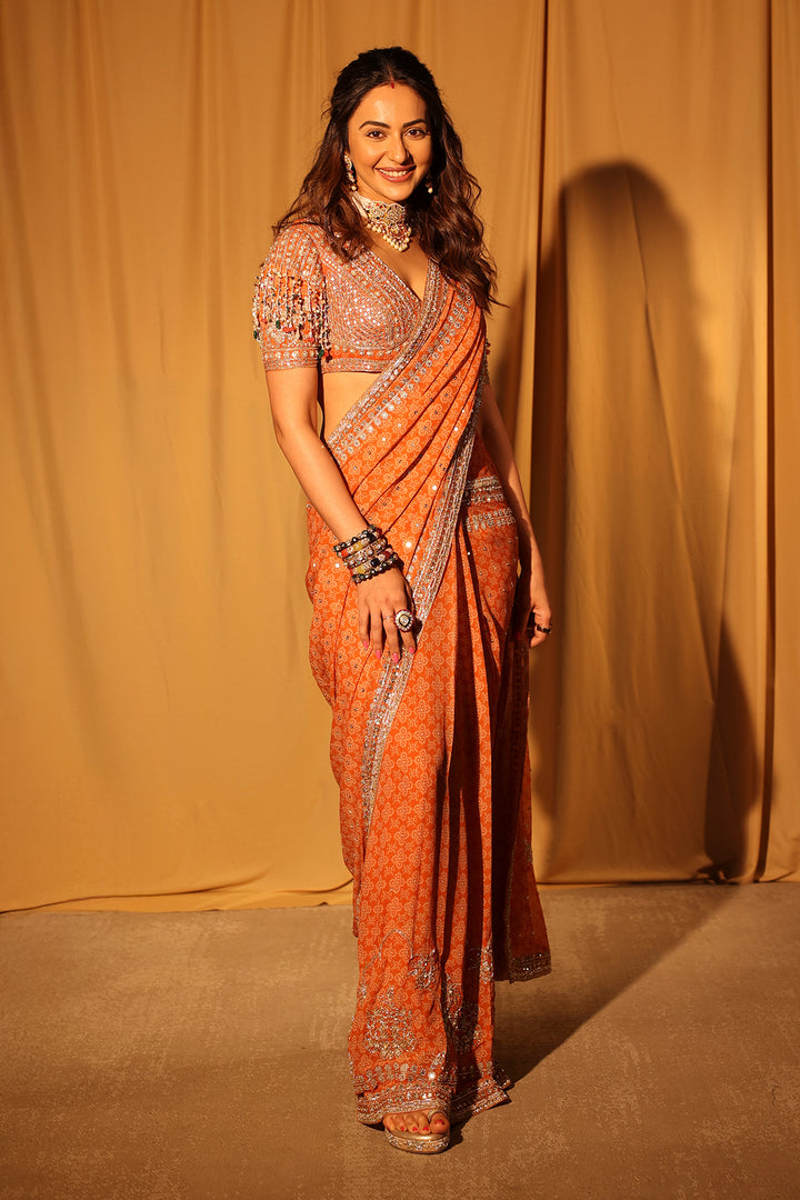 Rakul Preet Singh in Maheera Saree Set