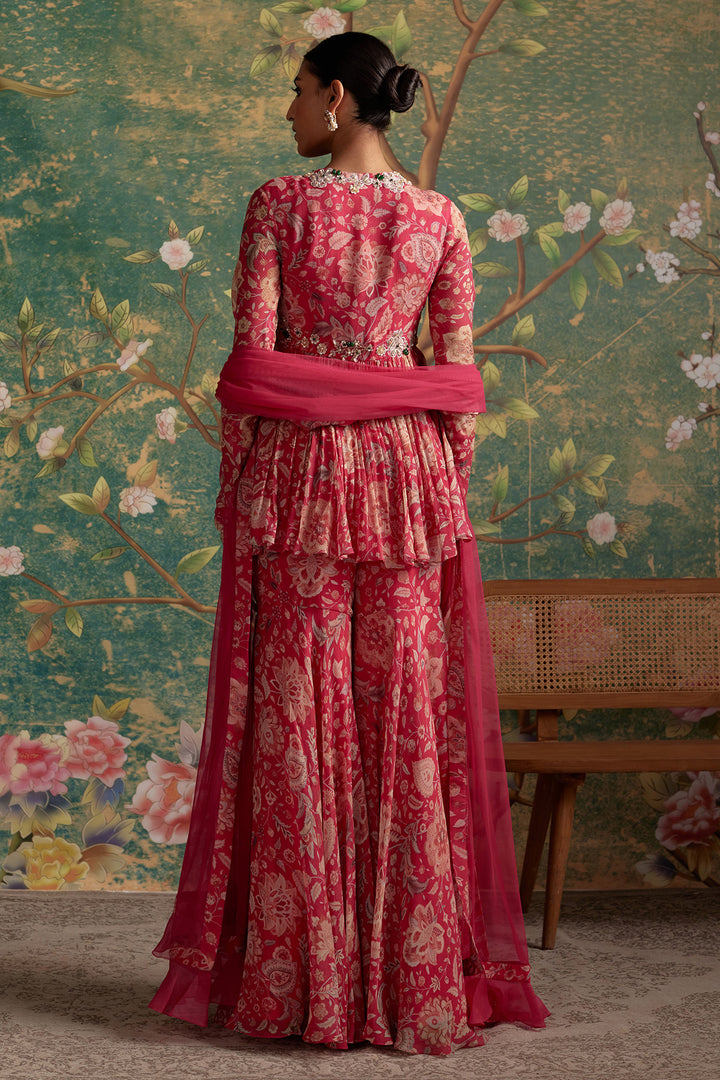 AWESPRING PEPLUM SHARARA SET