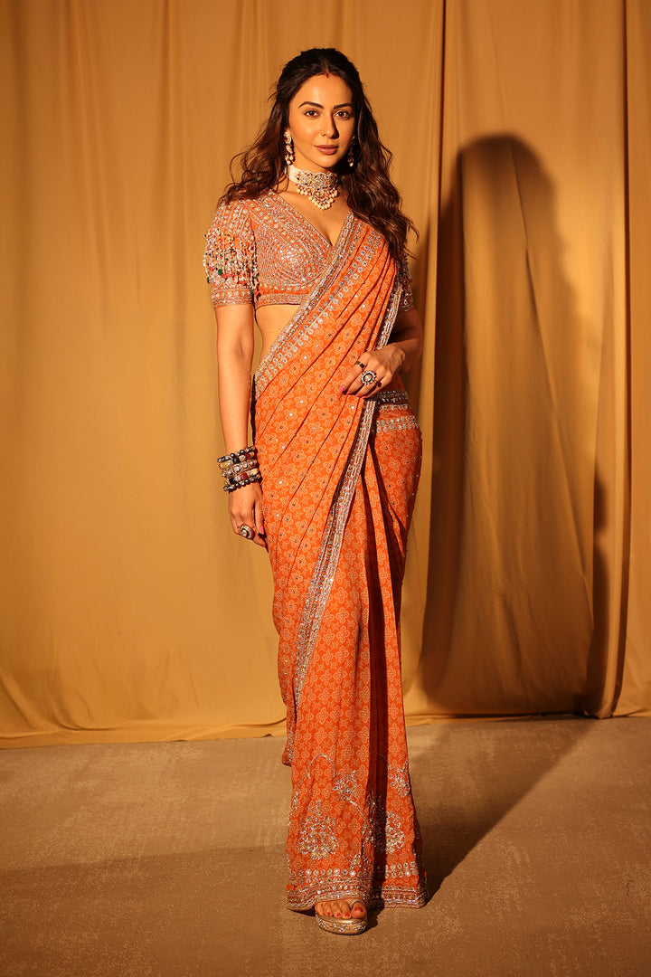 Rakul Preet Singh in Maheera Saree Set