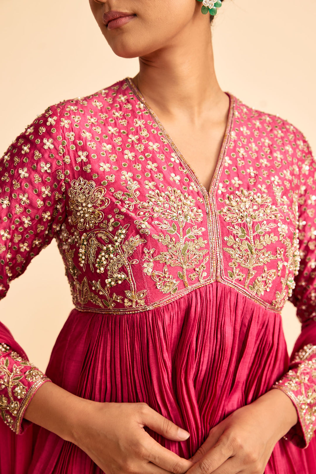 Qasida Short Anarkali Set