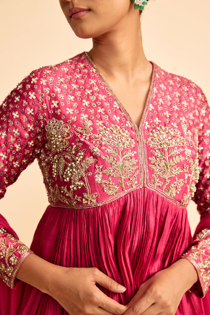 Qasida Short Anarkali Set