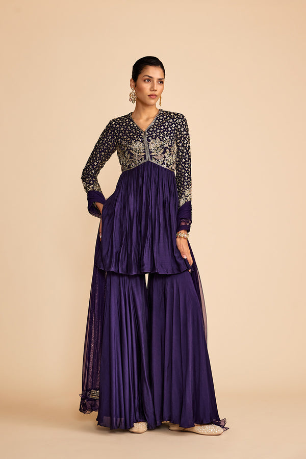 Qasida Short Anarkali Set