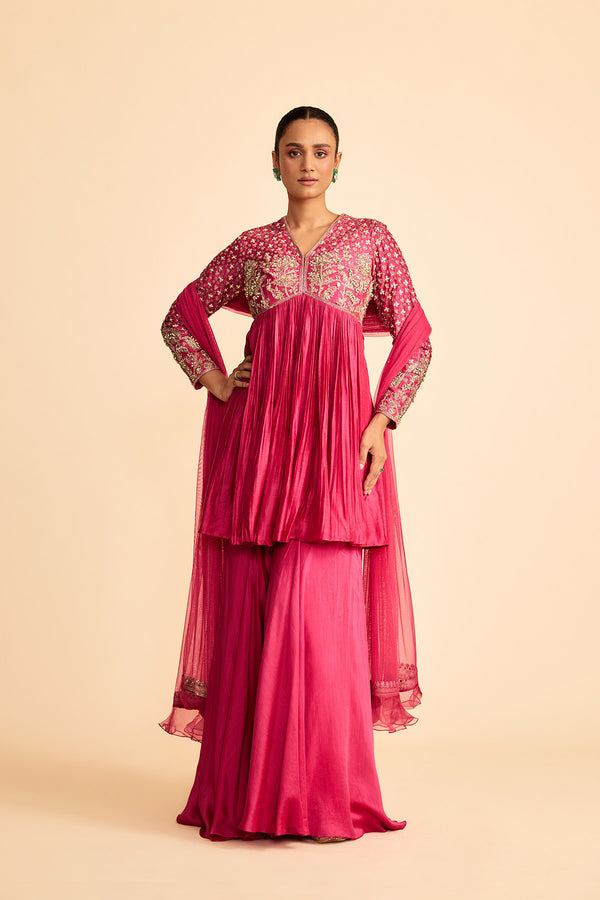Qasida Short Anarkali Set
