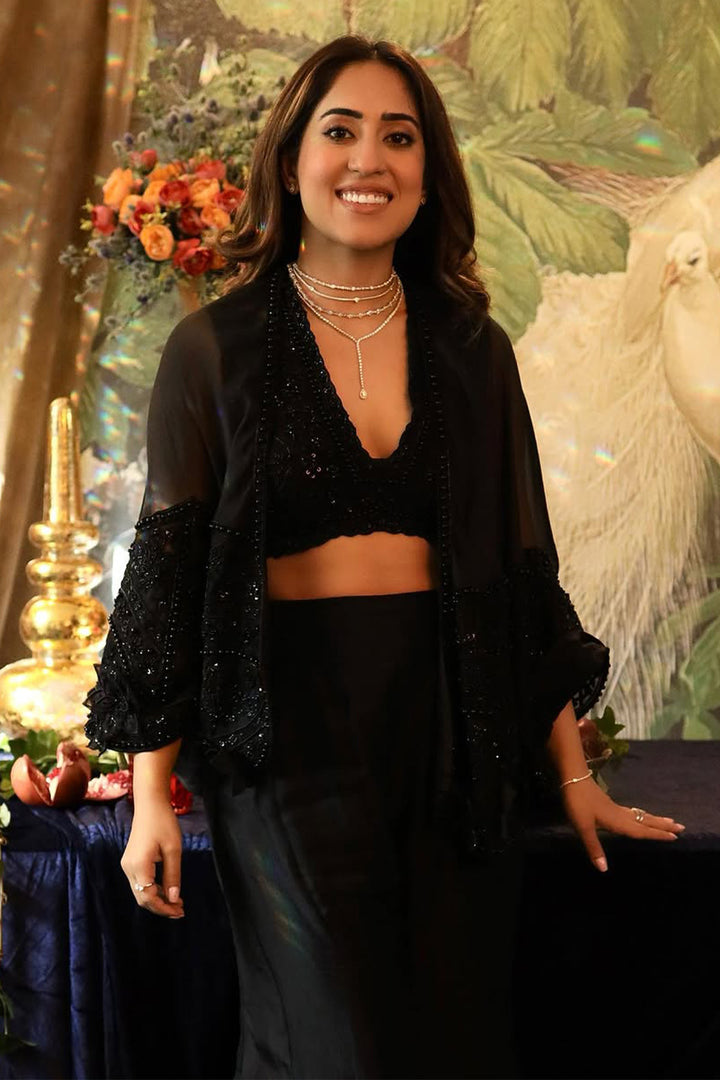 RIDHI MEHRA IN SASHAY CAPE SHARARA SET