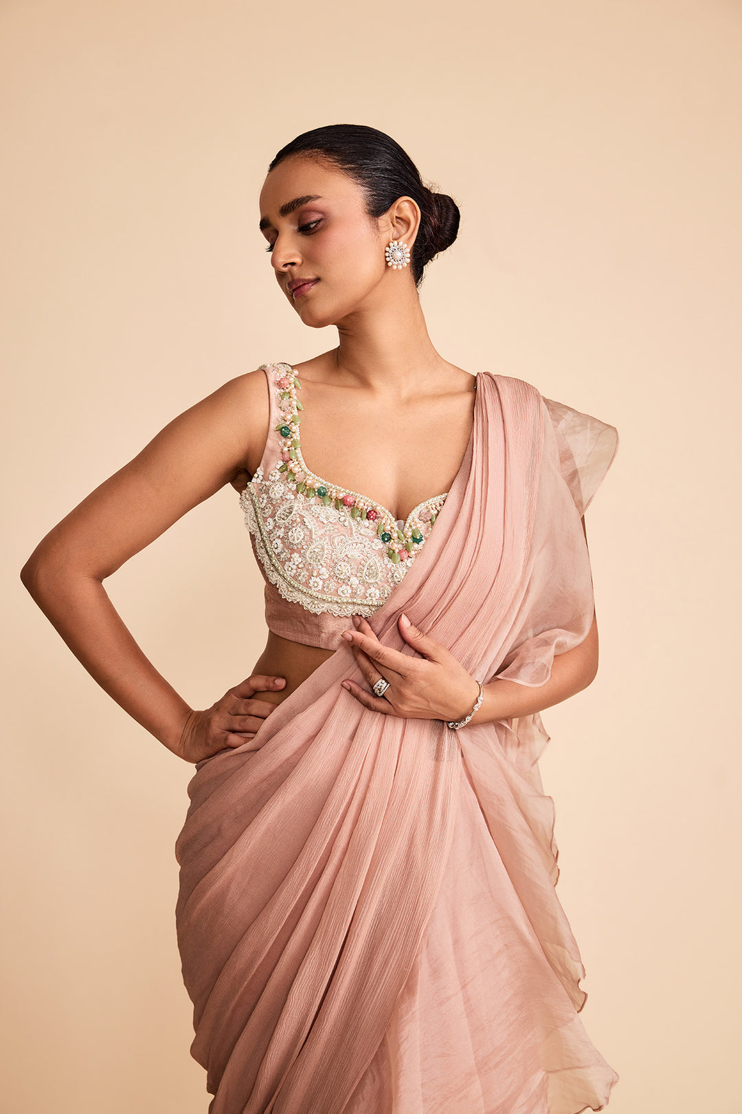 THREAD SAREE SET