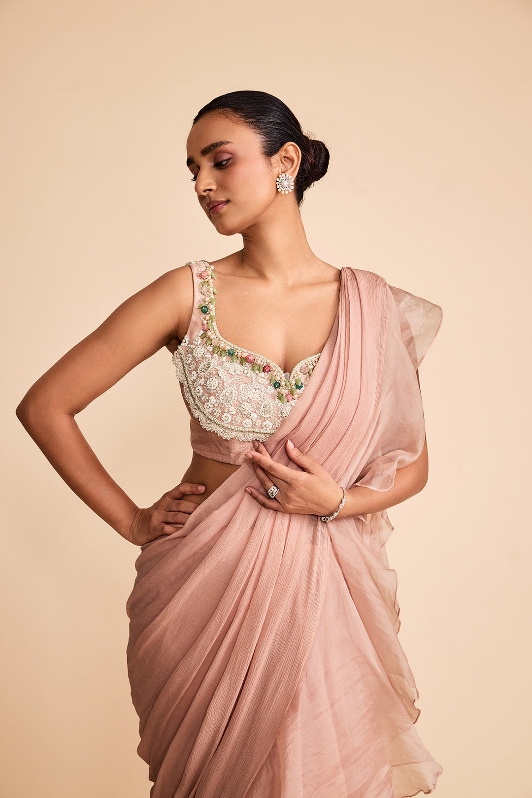THREAD SAREE SET