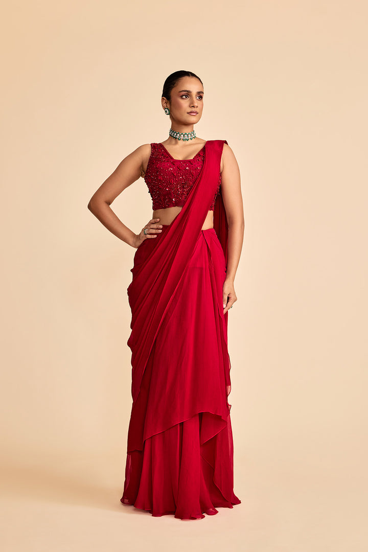 SPINDLE SAREE SET