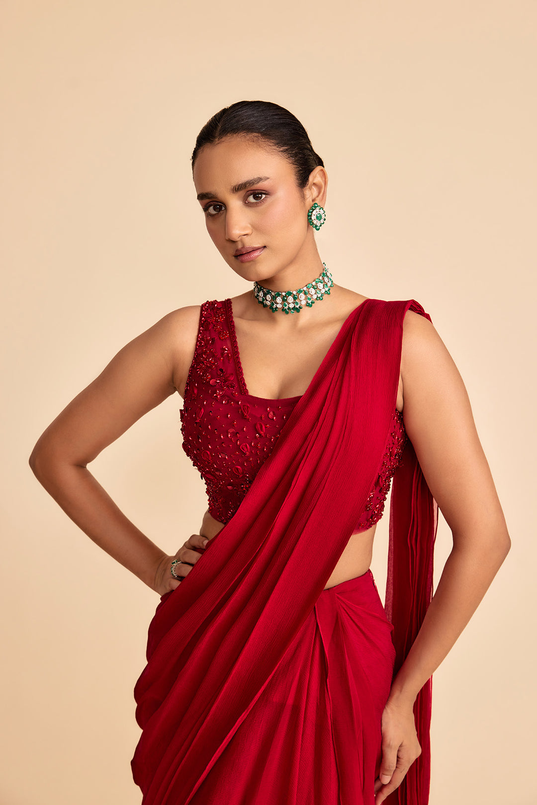 SPINDLE SAREE SET