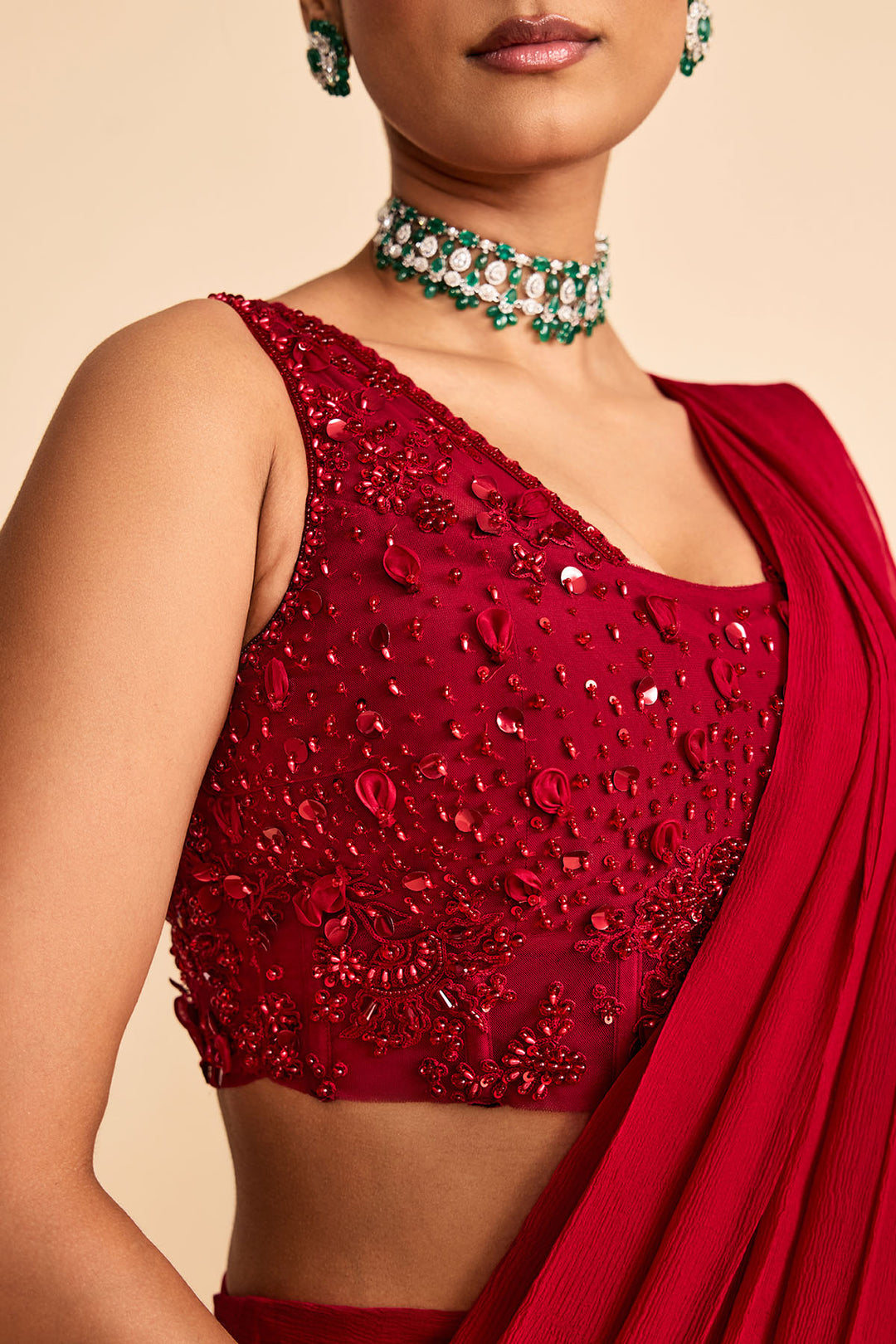 SPINDLE SAREE SET