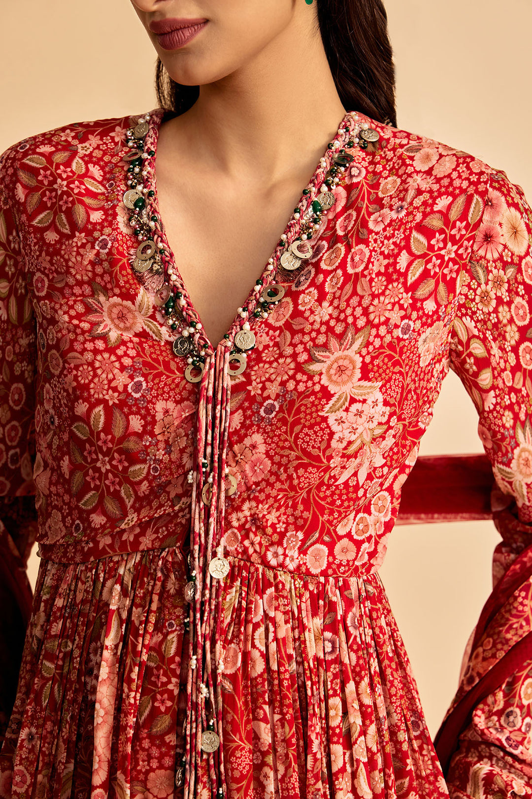 Mehroon PEPLUM SET