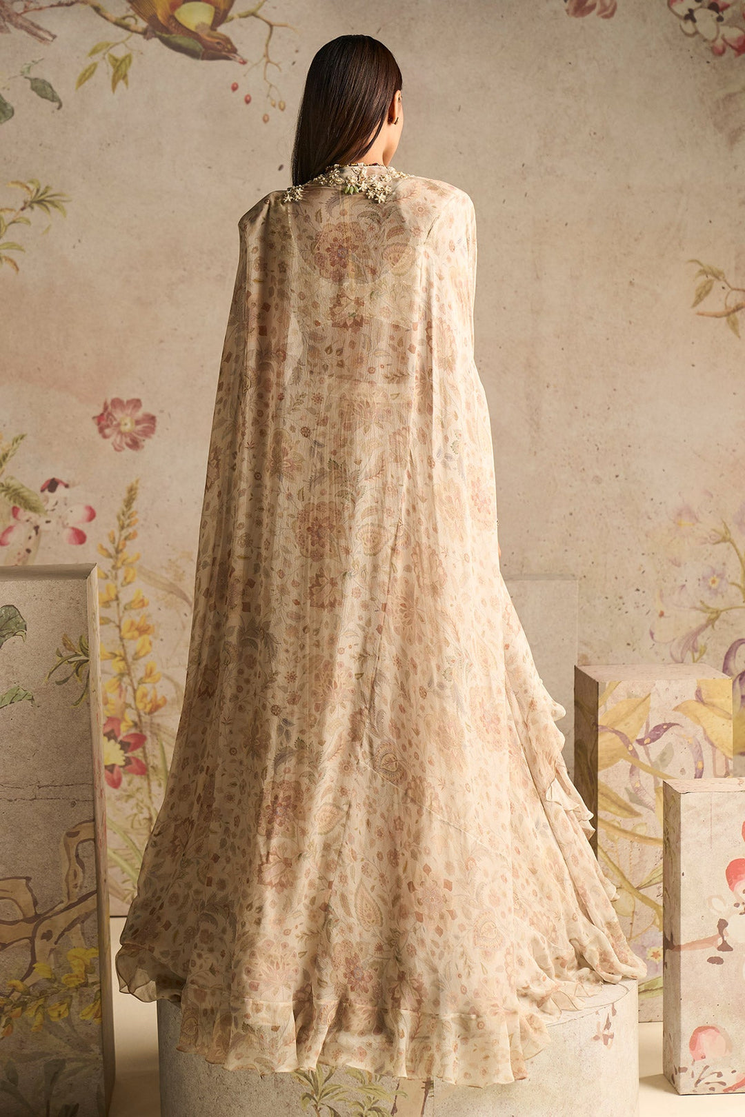 ZEST CAPE LEHENGA SET-RTS