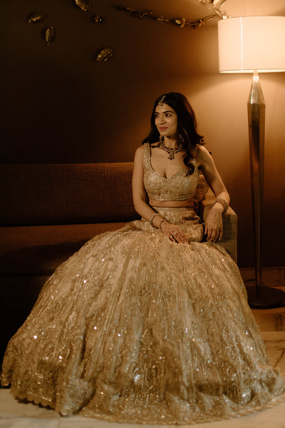 Serena Alam Shah in Swarn Lehenga Set