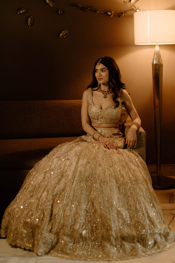 Serena Alam Shah in Swarn Lehenga Set