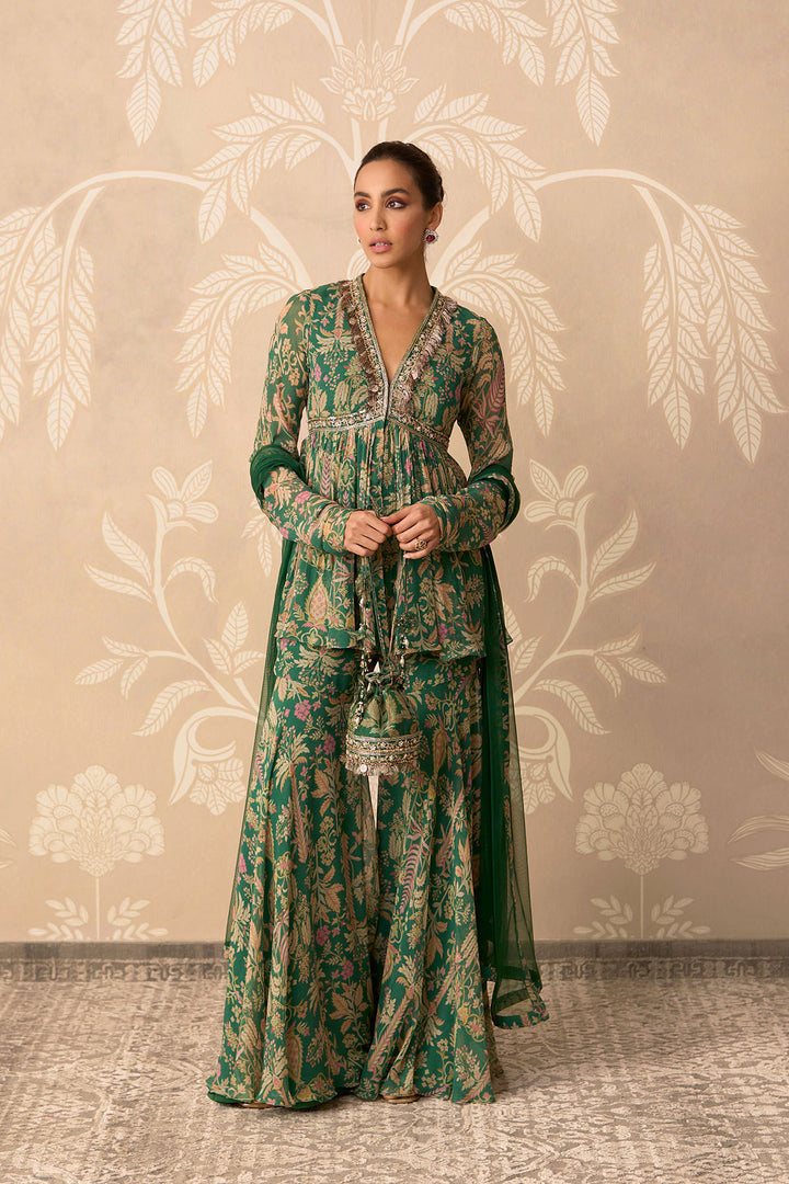 Nazneen Peplum Garara Set