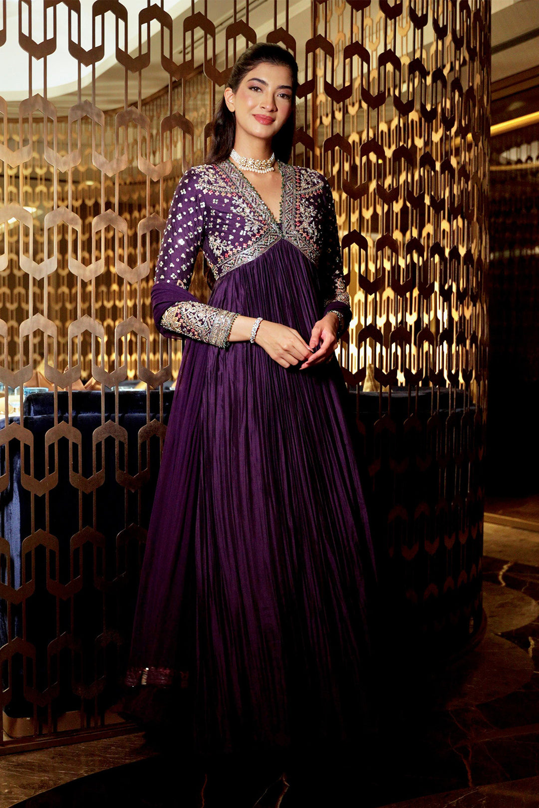 Hanna Khan in Fanon Anarkali set