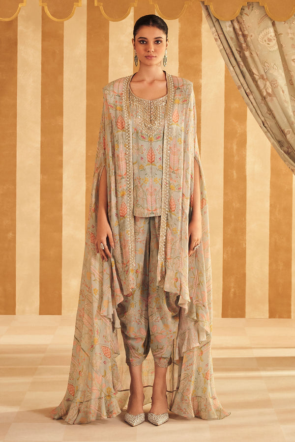 Gil Kurta Cape Set-RTS