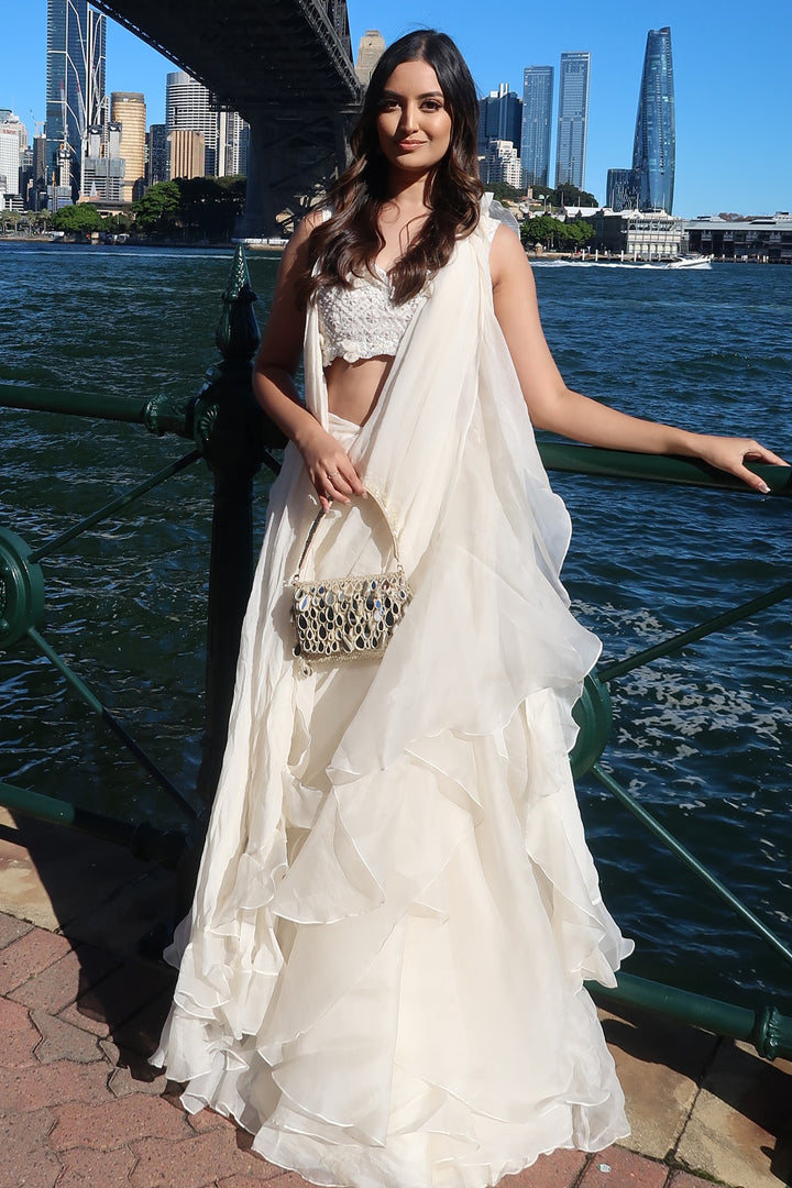 Natasha Shah in Gravitas Saree Set