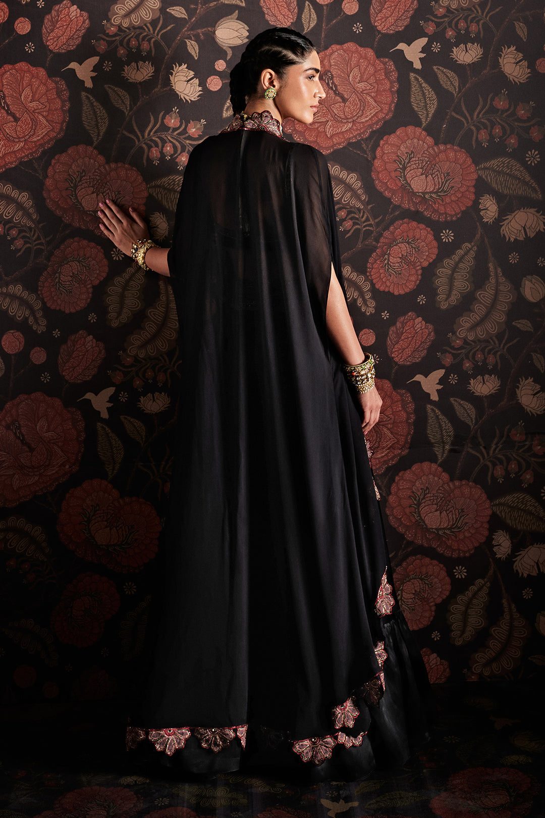 Ridhi-Mehra-Organza tiered gharara with an embroidered